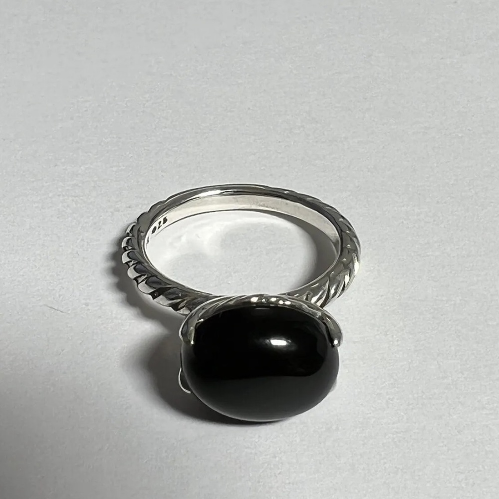 David Yurman Cable Classic Ring With black onyx size 7